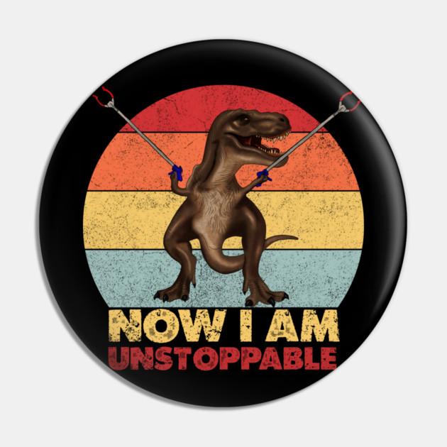 Funny T rex, with Pincers, Dinosaur, Unstoppable Pin by logiamerch