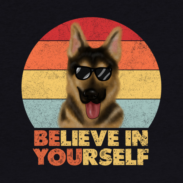Funny Dog, German Shepherd Dog, Motivational Quote by logiamerch