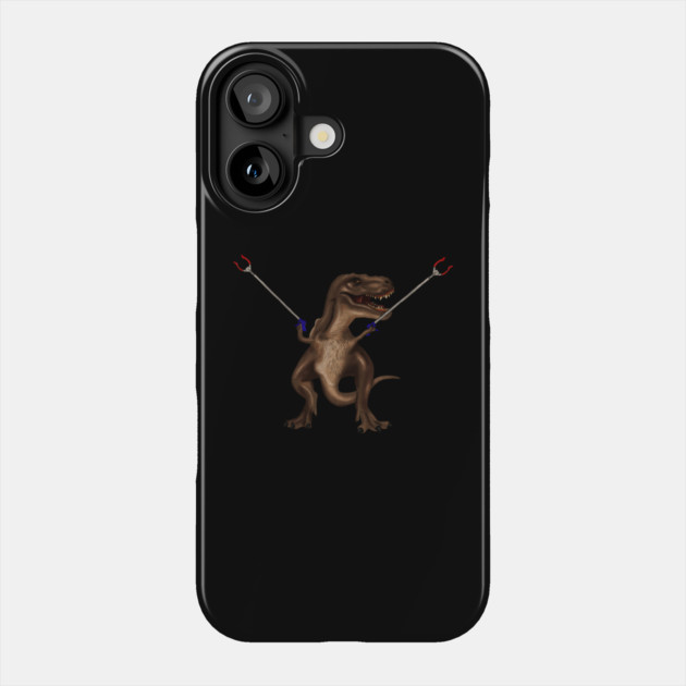 Funny T rex, with Pincers, Dinosaur Phone Case by logiamerch