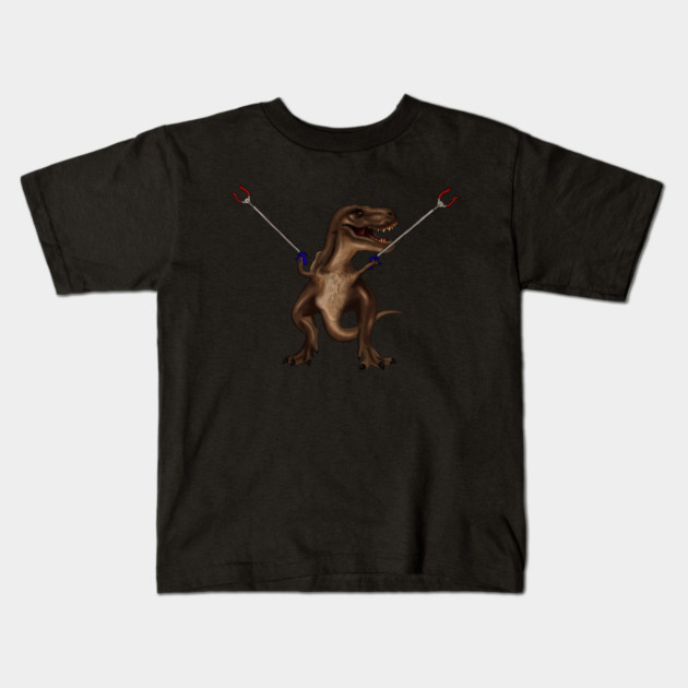 Funny T rex, with Pincers, Dinosaur Kids T-Shirt by logiamerch