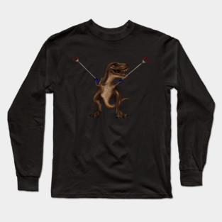 Funny T rex, with Pincers, Dinosaur Long Sleeve T-Shirt
