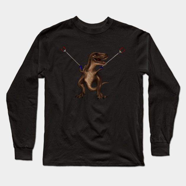 Funny T rex, with Pincers, Dinosaur Long Sleeve T-Shirt by logiamerch