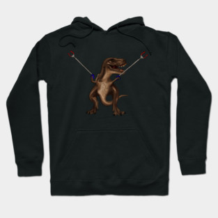 Funny T rex, with Pincers, Dinosaur Hoodie