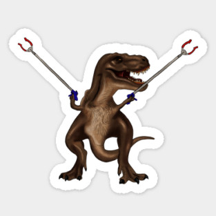 Funny T rex, with Pincers, Dinosaur Magnet
