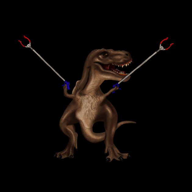 Funny T rex, with Pincers, Dinosaur by logiamerch