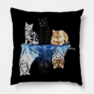 Cats and Big Cats Motivational Motivational Pillow