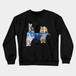 Cats and Big Cats Motivational Motivational Crewneck Sweatshirt