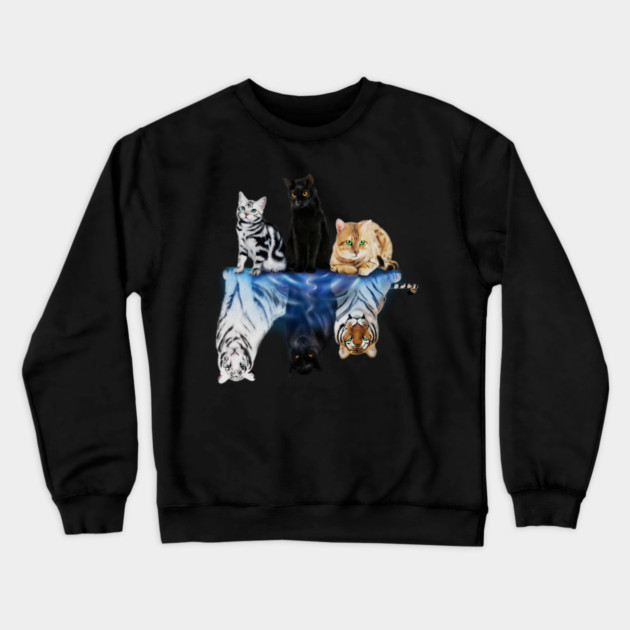 Cats and Big Cats Motivational Motivational Crewneck Sweatshirt by logiamerch