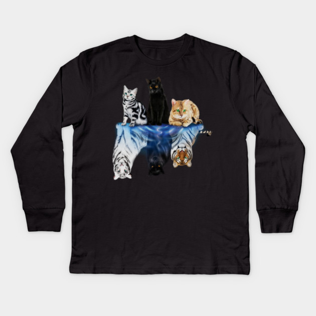 Cats and Big Cats Motivational Motivational Kids Long Sleeve T-Shirt by logiamerch