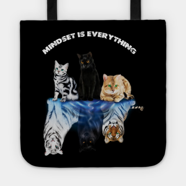 Cats and Big Cats, Motivational Mindset Tote by logiamerch