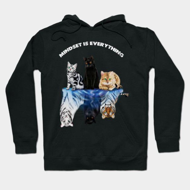 Cats and Big Cats, Motivational Mindset Hoodie by logiamerch