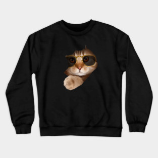 Funny Cat ripping through, Cat Lover Crewneck Sweatshirt