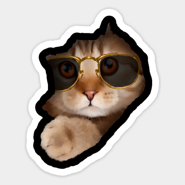 Funny Cat ripping through, Cat Lover Magnet by logiamerch