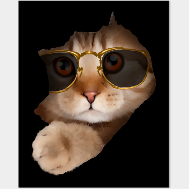 Funny Cat ripping through, Cat Lover Wall Art by logiamerch