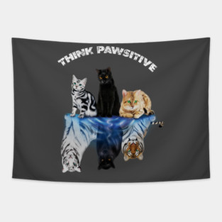Cats, Thing Positive, Motivational Tapestry