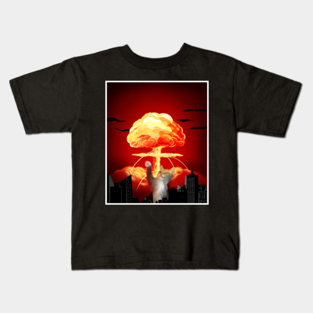 Funny Cat, Destroying Kids T-Shirt by logiamerch