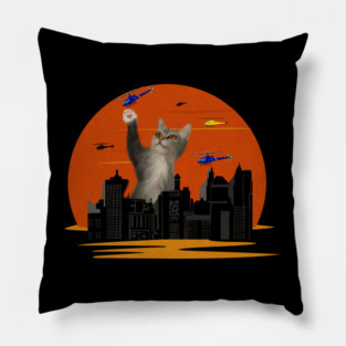 Funny Cat, Destroying, Cat Lover Pillow
