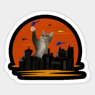 Funny Cat, Destroying, Cat Lover Magnet