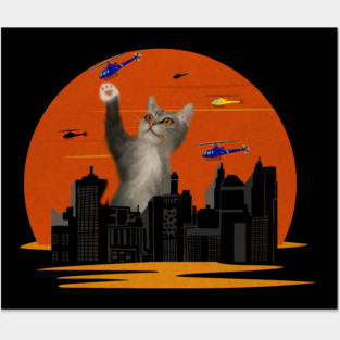Funny Cat, Destroying, Cat Lover Posters and Art