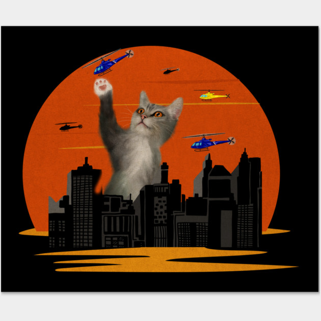 Funny Cat, Destroying, Cat Lover Wall Art by logiamerch