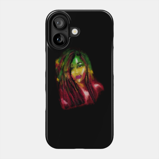 Rasta Woman, African Afro, Jamaica Phone Case by logiamerch