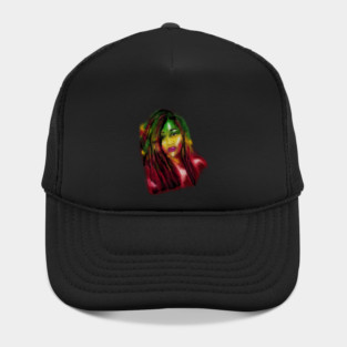 Rasta Woman, African Afro, Jamaica Hat