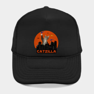 Funny Cat, Destroying, Catzilla Hat