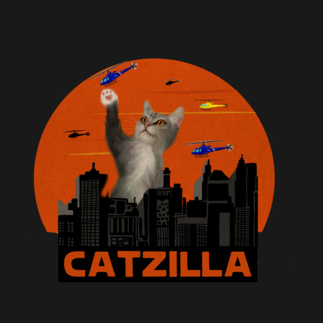 Funny Cat, Destroying, Catzilla by logiamerch