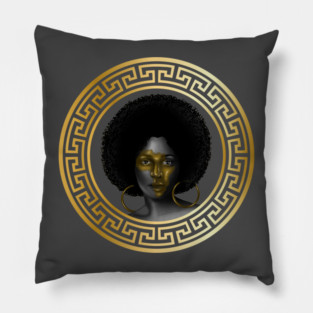 Afro Woman, Poud African Woman Pillow