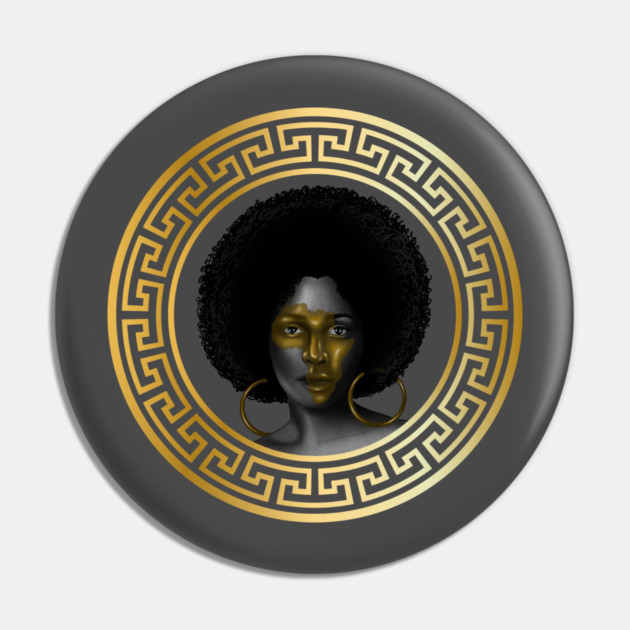 Afro Woman, Poud African Woman Pin by logiamerch