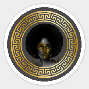 Afro Woman, Poud African Woman Sticker