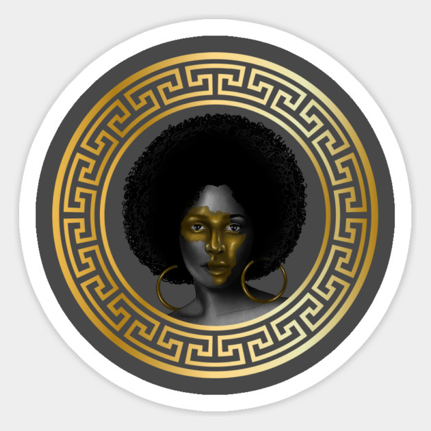 Afro Woman, Poud African Woman Sticker by logiamerch