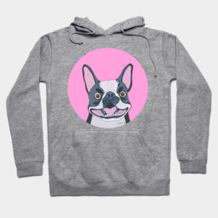 Smiling Boston Terrier Dog Hoodie