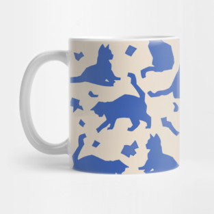 Blue Matisse Cats Mug