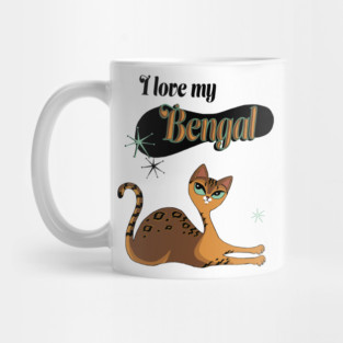 I Love My Bengal Cat White Mug