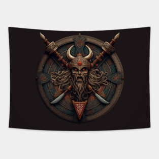 Vikings Mandala Tapestry