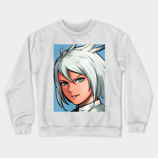 White Hair Anime Girl Crewneck Sweatshirt