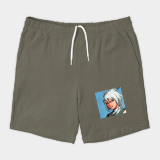 White Hair Anime Girl Shorts