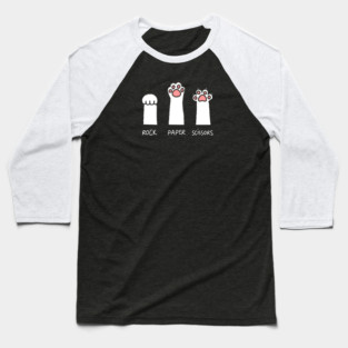 Rock Paper Scissors: Funny cat Baseball T-Shirt