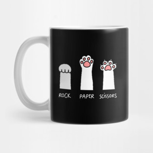 Rock Paper Scissors: Funny cat Mug