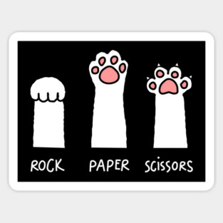 Rock Paper Scissors: Funny cat Magnet