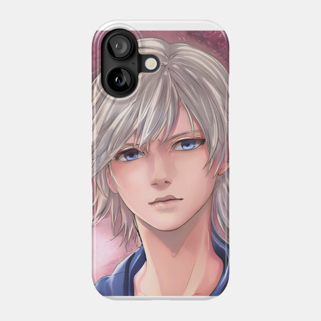 White Hair Anime Boy Phone Case by animegirlnft