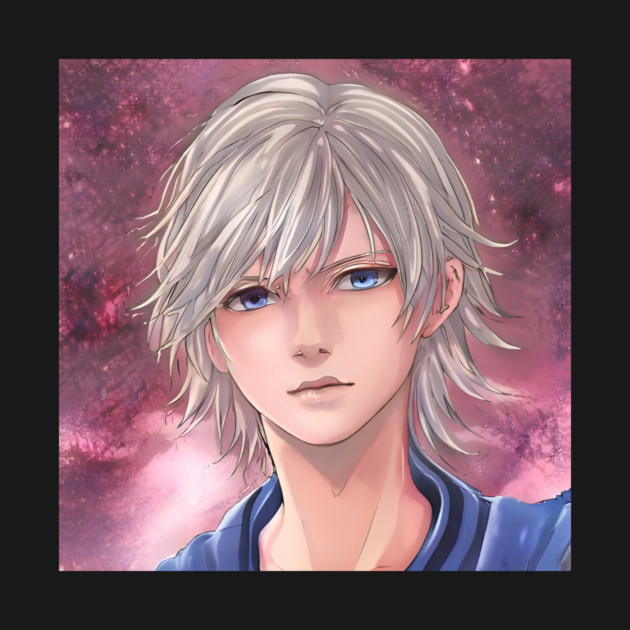 White Hair Anime Boy by animegirlnft
