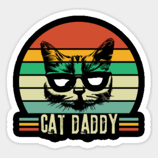 Retro Cat Daddy Gift For Cat Owner Dad Magnet
