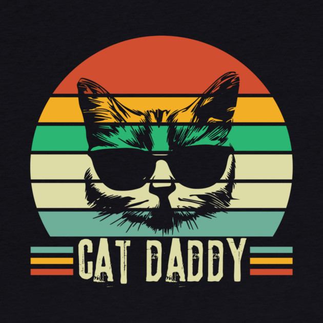 Retro Cat Daddy Gift For Cat Owner Dad by The WYLD Tribe
