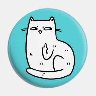 Middle Finger Cat Pin