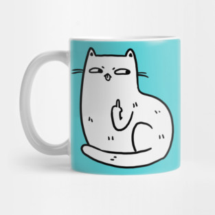 Middle Finger Cat Mug