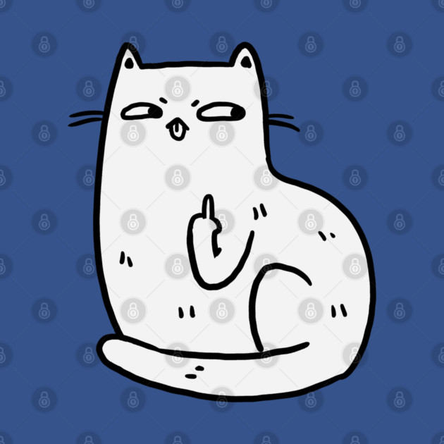 Middle Finger Cat by MichelleScribbles