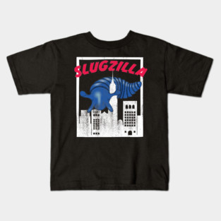 Blue Slugzilla 3D Printed Sensory Slug Rampages New York! Kids T-Shirt
