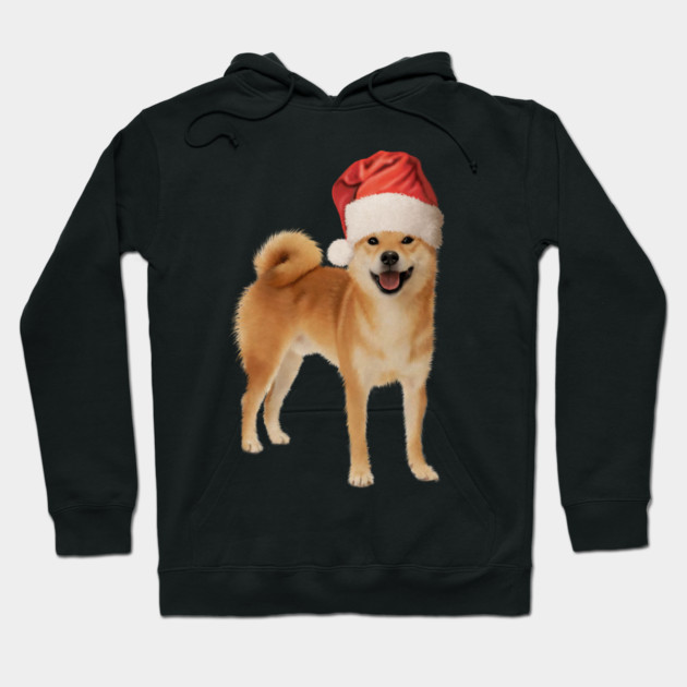 Funny Shiba Dog, Santa Hat, Xmas Hoodie by logiamerch